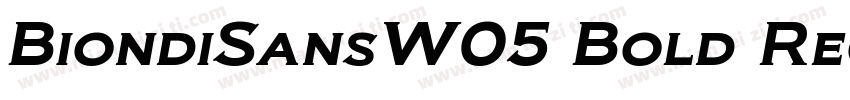BiondiSansW05 Bold Regular字体转换